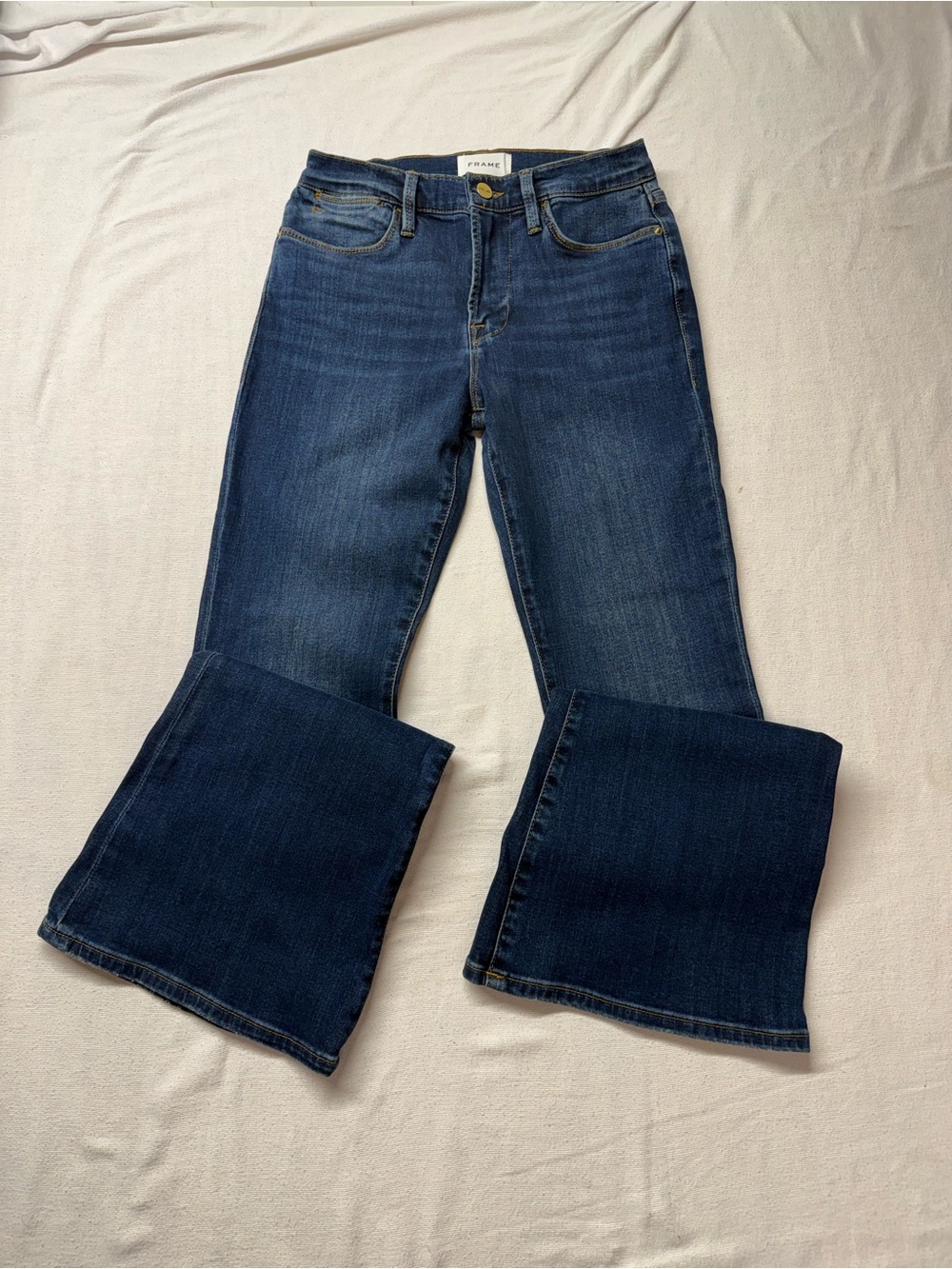 Frame Denim Dark Blue Flared Jeans